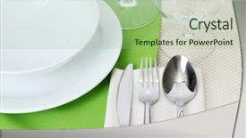  Presentation with cutlery easter table setting - Beautiful slides featuring table setting with fork knife backdrop and a  colored foreground
