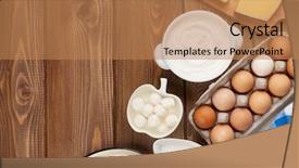  Presentation with milk dairy cheese yogurt sour - Presentation consisting of table sour cream milk cheese background and a coral colored foreground