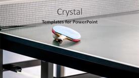  Presentation with table tennis - Presentation design consisting of table-tennis-blade-lying background and a light gray colored foreground