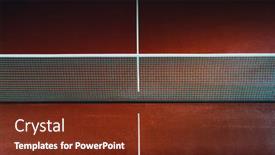  Presentation with table tennis - PPT layouts with table-tennis-blue-net-close background and a tawny brown colored foreground