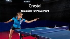  Presentation with table tennis - Colorful presentation theme enhanced with table tennis player at sport backdrop and a black colored foreground