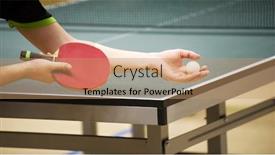 Presentation with table tennis - Slide deck consisting of table-tennis-player-doing background and a coral colored foreground