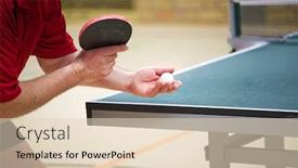  Presentation with table tennis - Beautiful theme featuring table-tennis-player-doing backdrop and a lemonade colored foreground