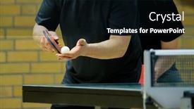  Presentation with table tennis - Amazing presentation theme having table-tennis-player-doing backdrop and a black colored foreground