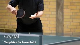  Presentation with table tennis - Presentation consisting of table-tennis-player-doing background and a ocean colored foreground