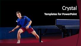  Presentation with table tennis - Audience pleasing theme consisting of table tennis player isolated backdrop and a black colored foreground
