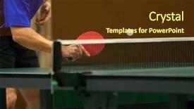  Presentation with sports table tennis - Presentation having table tennis player returning ball background and a tawny brown colored foreground