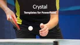  Presentation with sports table tennis - Slides having table tennis player serving background and a dark gray colored foreground