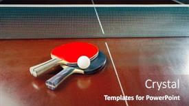  Presentation with table tennis - PPT layouts with table-tennis-rackets-and-ball background and a tawny brown colored foreground
