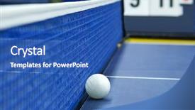  Presentation with sports table tennis - Colorful presentation theme enhanced with table tennis still life backdrop and a ocean colored foreground