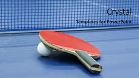  Presentation with table tennis - Presentation theme with table tennis still life background and a teal colored foreground