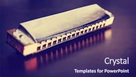  Presentation with harmonica - Presentation consisting of table toned with a vintage background and a violet colored foreground