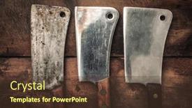  Presentation with vintage - Slide deck featuring table-top-picture-of-three background and a tawny brown colored foreground