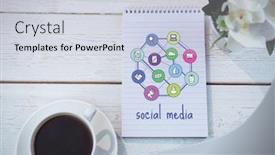  Presentation with web - Cool new theme with table top with a notebook with web graphics backdrop and a lemonade colored foreground