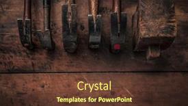  Presentation with craftsmanship - Presentation theme enhanced with table-view-of-set background and a tawny brown colored foreground