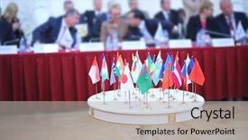  Presentation with congress - Cool new PPT layouts with umeda sky building japan backdrop and a dark gray colored foreground