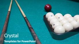  Presentation with billiard - Cool new presentation with russian billiard table with balls backdrop and a ocean colored foreground