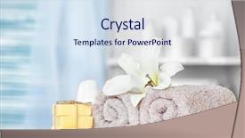  Presentation with spa - Presentation featuring table with beautiful spa composition background and a  colored foreground