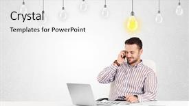  Presentation with light bulbs - PPT layouts having table with bright idea background and a  colored foreground