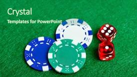  Presentation with poker chips - Cool new presentation theme with table with chips and dice backdrop and a forest green colored foreground