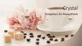  Presentation with sugar cane - Audience pleasing presentation design consisting of table with coffee beans backdrop and a lemonade colored foreground