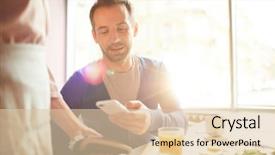  Presentation with table of content - PPT theme enhanced with table with dish and paying background and a lemonade colored foreground