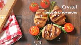  Presentation with table salt - Amazing presentation having table with grilled pork medallion backdrop and a coral colored foreground