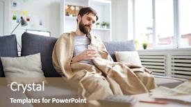  Presentation with home - Audience pleasing presentation consisting of table with papers while stay backdrop and a coral colored foreground