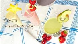  Presentation with smoothies - Amazing presentation theme having table-with-pastel-colored-smoothies backdrop and a soft green colored foreground