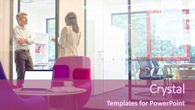  Presentation with purple business - Slides with table with pink and purple background and a violet colored foreground