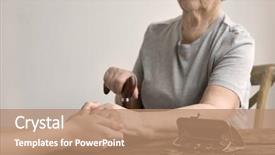  Presentation with old young - Amazing presentation theme having table with purse and coins backdrop and a coral colored foreground