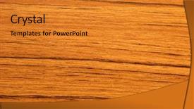  Presentation with wood grain - PPT theme having table wood grain and lines background and a gold colored foreground