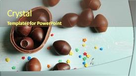  Presentation with chocolate - Amazing presentation theme having tablea cocolate design - chocolate easter eggs on color backdrop and a tawny brown colored foreground