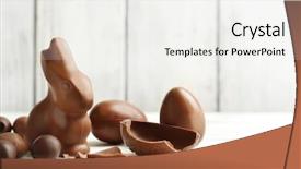  Presentation with easter - Cool new PPT layouts with tablea cocolate design - chocolate easter eggs on color backdrop and a white colored foreground