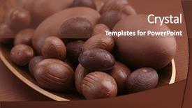  Presentation with chocolate - Audience pleasing presentation theme consisting of tablea cocolate design - chocolate easter eggs backdrop and a tawny brown colored foreground