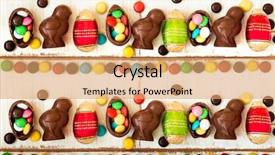  Presentation with shape - Colorful theme enhanced with tablea cocolate design - easter background with chocolate candies backdrop and a  colored foreground