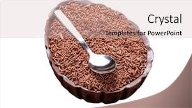  Presentation with spoon - Cool new presentation theme with tablea cocolate design - easter egg eating with spoon backdrop and a soft green colored foreground