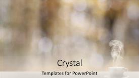  Presentation with blur - Theme having tablea cocolate design - hot coffee on the table background and a lemonade colored foreground