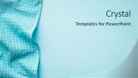  Presentation with tablecloth - Theme featuring tablecloth over blue background top background and a sky blue colored foreground