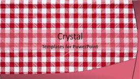  Presentation with motif - Slides having tablecloth texture- red checked classic background and a  colored foreground