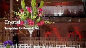  Presentation with flower wedding - Colorful theme enhanced with tables details from a wedding backdrop and a tawny brown colored foreground