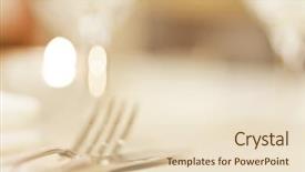  Presentation with table setting - PPT theme consisting of tables set for meal background and a lemonade colored foreground