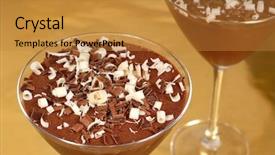  Presentation with chocolate - Audience pleasing slide deck consisting of tablescapes - chocolate pudding with chocolate curls backdrop and a  colored foreground