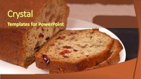  Presentation with nut - Presentation design with tablescapes - delicious banana cranberry nut bread background and a tawny brown colored foreground