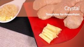  Presentation with ginger and oil - Cool new slides with tablescapes - ginger hand with minced backdrop and a  colored foreground