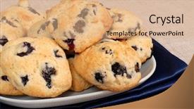  Presentation with business plan blue - Cool new theme with tablescapes - plate of blueberry almond lemon backdrop and a  colored foreground