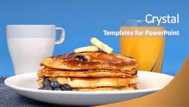  Presentation with blueberry juice - Amazing presentation theme having tablescapes - stack of blueberry pancakes backdrop and a  colored foreground