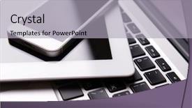  Presentation with phone - Colorful theme enhanced with tablet and mobile phone backdrop and a light gray colored foreground