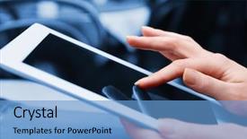  Presentation with coffee shop - PPT layouts enhanced with tablet computer in cafe shop background and a teal colored foreground