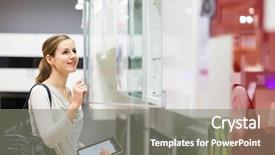  Presentation with dimensions - Slides featuring tablet computer to compare price background and a gray colored foreground